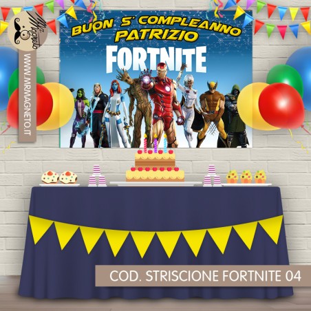 Striscione Fortnite - 04 - carta cm 140x100 personalizzato