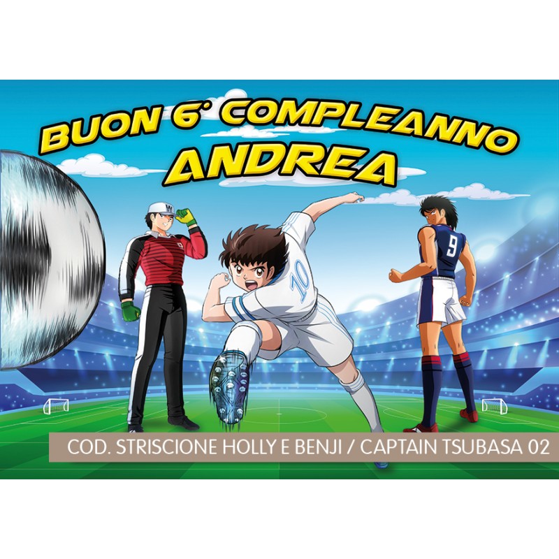 Striscione Holly e Benji / Captain Tsubasa - 02 - carta cm 140x100