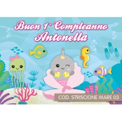 Striscione Mare - 03 - carta cm 140x100 personalizzato