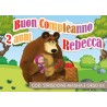 Striscione Masha e Orso - 03 - carta cm 140x100 personalizzato