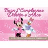 Striscione Minnie e Paperina - 01 - carta cm 140x100 personalizzato