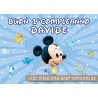 Striscione Topolino Baby - 03 - carta cm 140x100 personalizzato