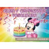 Striscione Baby Minnie - 01 - carta cm 140x100 personalizzato