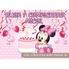 Striscione Baby Minnie - 04 - carta cm 140x100 personalizzato