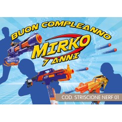 Striscione Nerf - 01 - carta cm 140x100 personalizzato