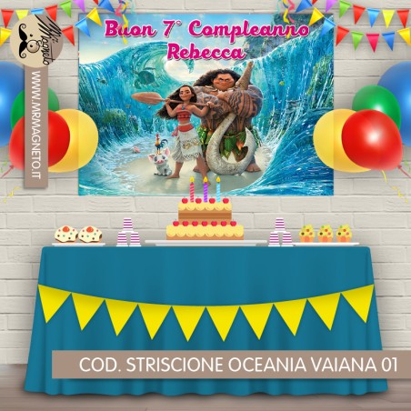 Striscione Oceania Vaiana - 01 - carta cm 140x100 personalizzato