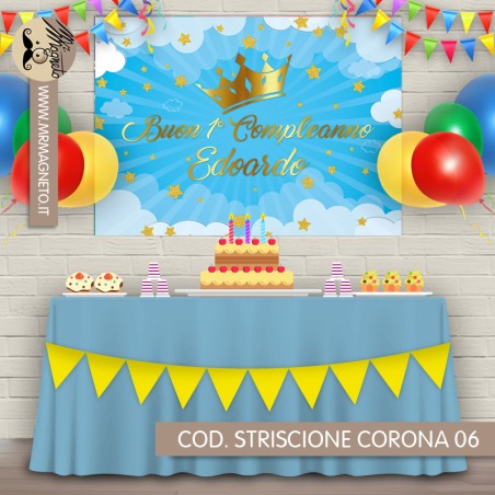 Striscione Corona - 06 - carta cm 140x100 personalizzato