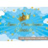 Striscione Corona - 06 - carta cm 140x100 personalizzato