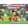 Striscione Pinocchio - 03 - carta cm 140x100 personalizzato