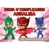 Striscione Pj Mask Super Pigiamini - 04 - carta cm 140x100 personalizzato