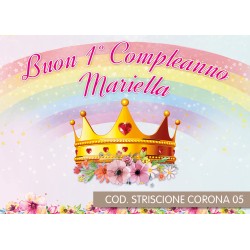 Striscione Corona - 05 - carta cm 140x100 personalizzato