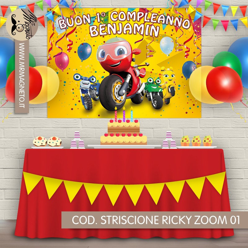 Striscione Ricky zoom - 01 - carta cm 140x100 personalizzato