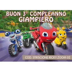 Striscione Ricky zoom - 02 - carta cm 140x100 personalizzato