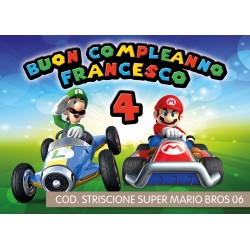 Striscione Super Mario Bros - 06 - carta cm 140x100 personalizzato