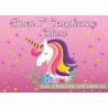 Striscione Unicorno - 03 - carta cm 140x100 personalizzato