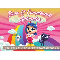 Striscione Vera e il regno dell'arcobaleno - 03 - carta cm 140x100 personalizzato