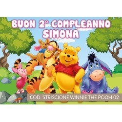 Striscione Winnie the Pooh - 02 - carta cm 140x100 personalizzato