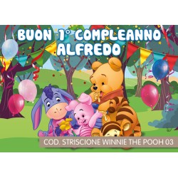 Striscione Winnie the Pooh - 03 - carta cm 140x100 personalizzato