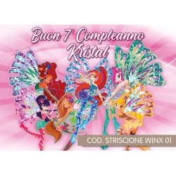 Striscione Winx - 01 - carta cm 140x100 personalizzato