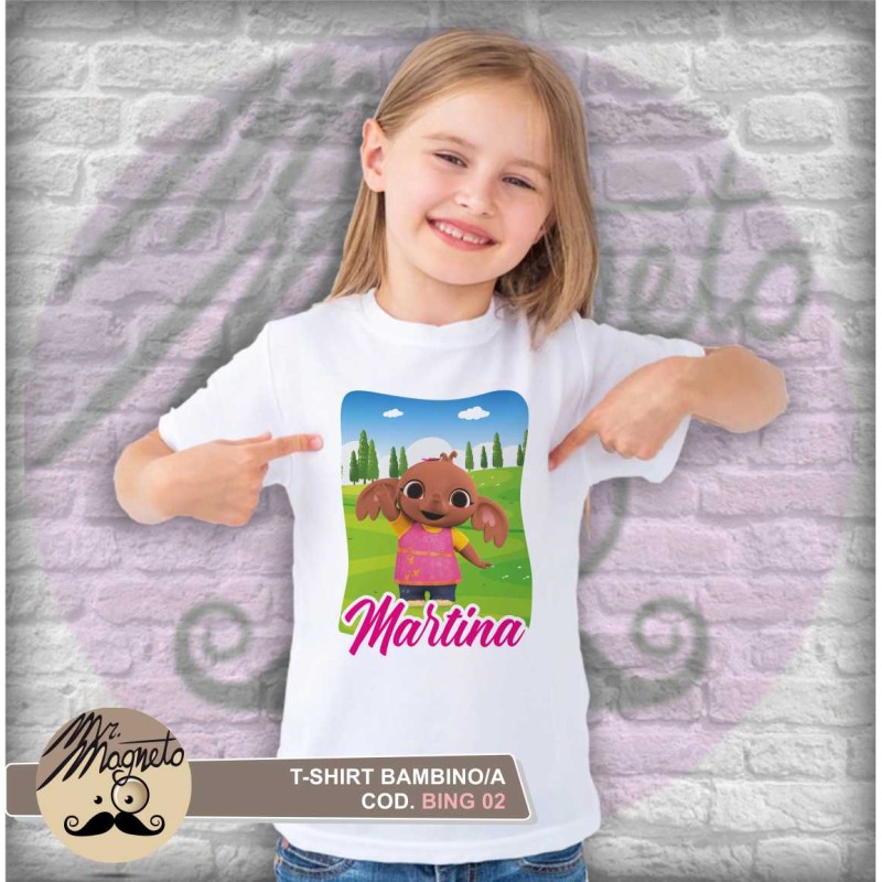 T-shirt Bambino Compleanno Bing Rosa – Regali Personalizzati