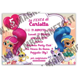 Inviti festa Shimmer and Shine - 01