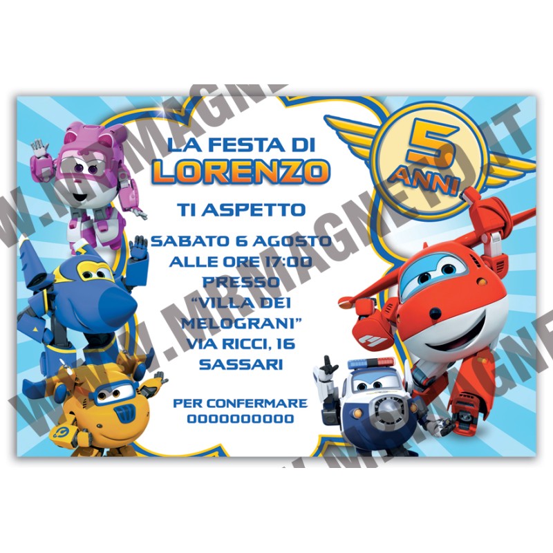 Inviti festa Super wings - 01