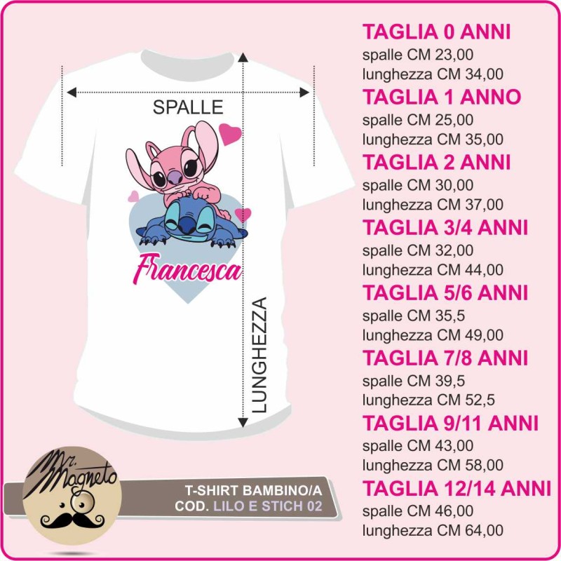 T-shirt Lilo e Stitch - 02 - personalizzata