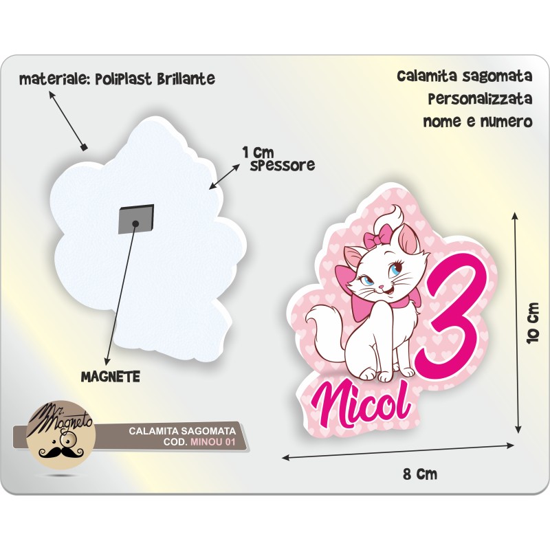 Sagoma Personalizzata per Compleanni Aristogatti Minou – Smart Print