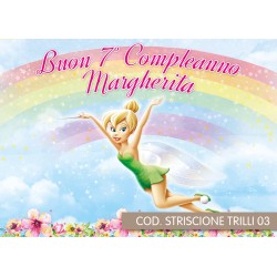 Striscione Trilli - 03 - carta cm 140x100 personalizzato