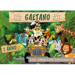 Striscione Topolino - 08 - carta cm 140x100 personalizzato