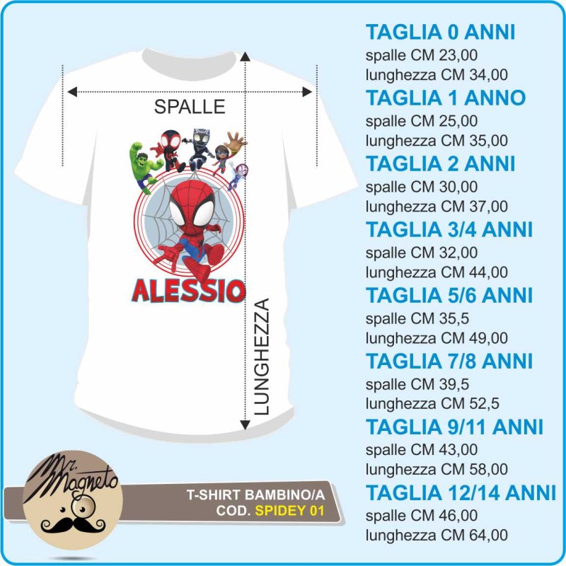 T-shirt Spidey e i suoi fantastici amici - 01 - personalizzata