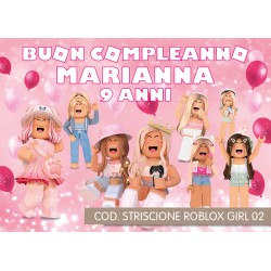 Striscione Roblox girls - 01 - carta cm 140x100 personalizzato