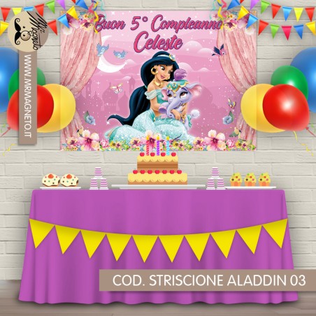 Striscione Aladdin - 03 - carta cm 140x100 personalizzato