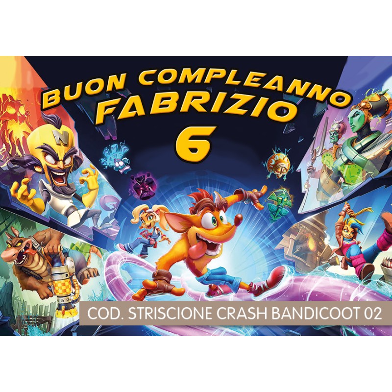 Striscione Super Mario / Sonic - 01 - carta cm 140x100 personalizzato