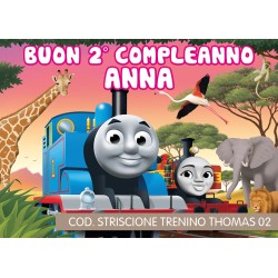 Striscione Trenino Thomas - 02 - carta cm 140x100 personalizzato